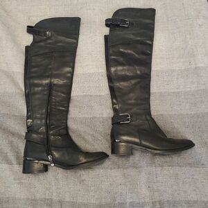 Artica knee high leather pull on boots